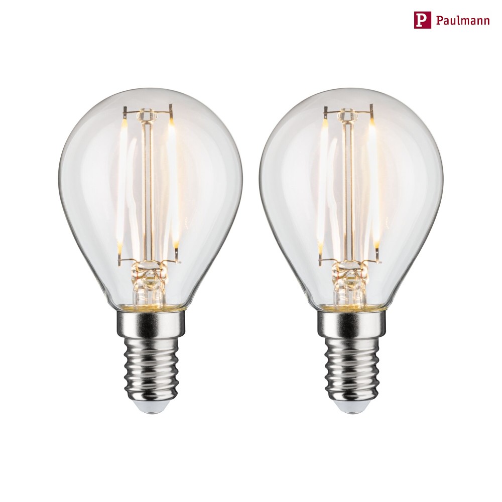 filament lamp drop FILAMENT P45 of 2, switchable E14 2,7W 250lm 2700K CRI >80 - Paulmann
