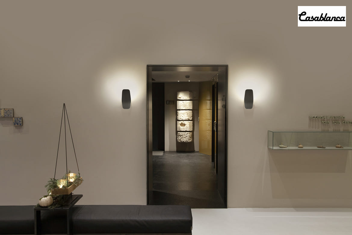 Casablanca Luminaire mural ASHIYA dimmable, indirect, mat, noir gradable Casablanca Luminaire mural ASHIYA dimmable, indirect, mat, noir gradable