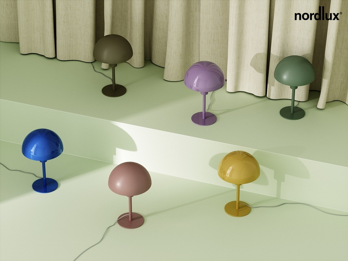 Nordlux Lampe de table ELLEN MINI semi-circulaire, avec interrupteur, avec douille E14 IP20, mat, rose Nordlux Lampe de table ELLEN MINI semi-circulaire, avec interrupteur, avec douille E14 IP20, mat, rose