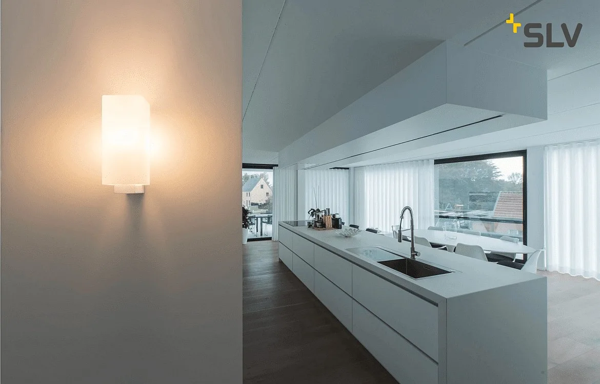 SLV Luminaire mural QUADRASS INDOOR E27, laiteux, blanche SLV Luminaire mural QUADRASS INDOOR E27, laiteux, blanche