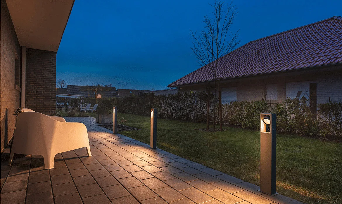 SLV LED Outdoor luminaire ESKINA FRAME FL SINGLE LED Floor lamp, CCT switch, 3000/4000K, 1100/1200lm, IP65, anthracite, 75cm SLV LED Outdoor luminaire ESKINA FRAME FL SINGLE LED Floor lamp, CCT switch, 3000/4000K, 1100/1200lm, IP65, anthracite, 75cm