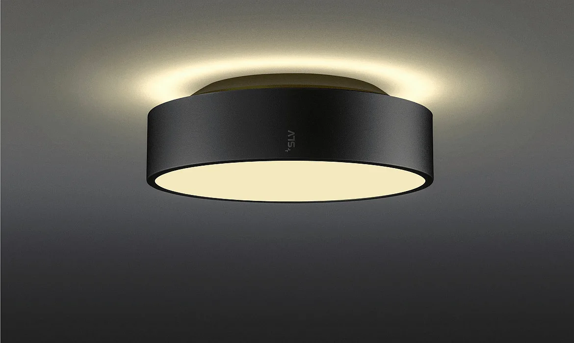 SLV Applique et plafonnier MEDO® PRO 30 rond, contrôlable par DALI IP50, noir gradable SLV Applique et plafonnier MEDO® PRO 30 rond, contrôlable par DALI IP50, noir gradable