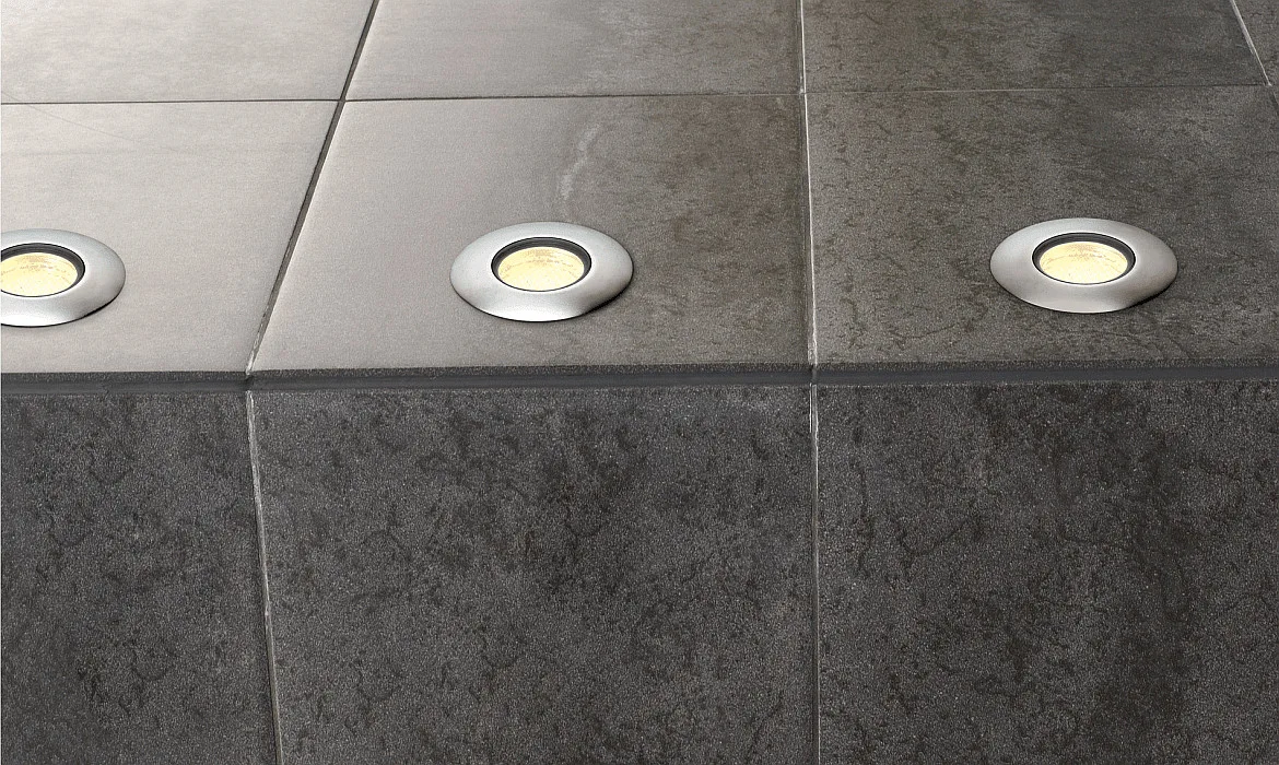SLV LED Recessed luminaire TRAIL-LITE LED Cover Stainless steel with satinated glass insert, LED warmwhite SLV LED Recessed luminaire TRAIL-LITE LED Cover Stainless steel with satinated glass insert, LED warmwhite