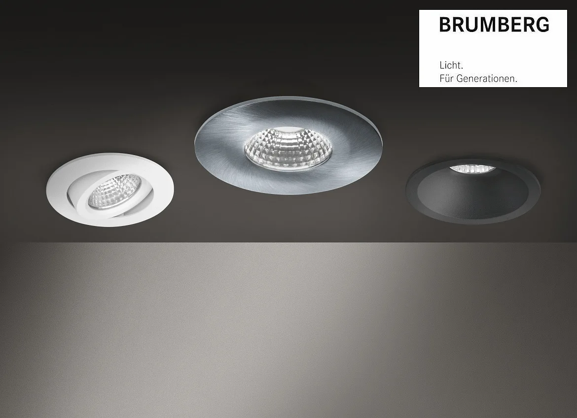 Brumberg downlight ODEMAR / PHASE DIM 830 round, rigid, set back IP20, black matt dimmable Brumberg downlight ODEMAR / PHASE DIM 830 round, rigid, set back IP20, black matt dimmable