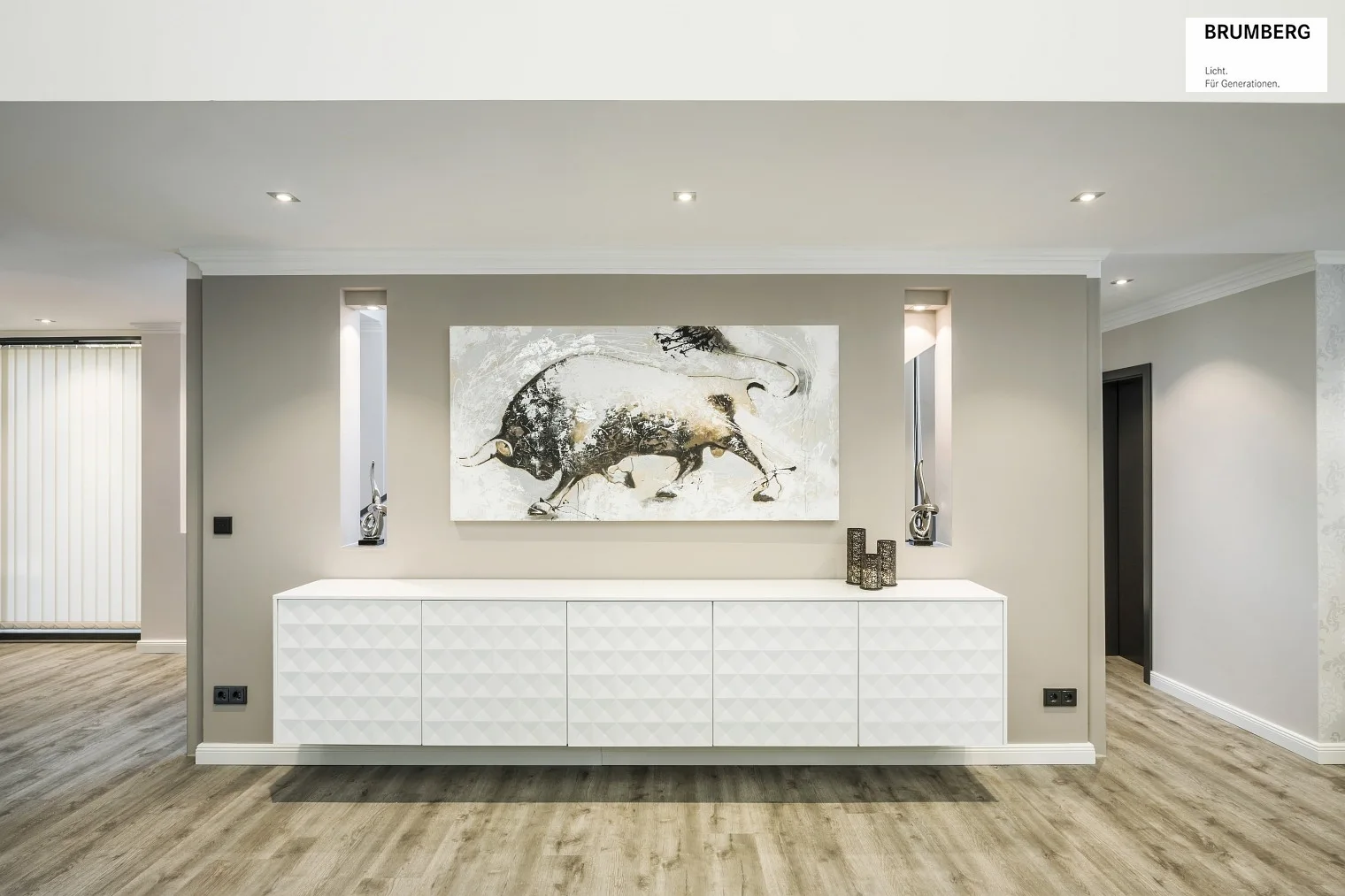 Brumberg Downlight BB05 angulaire, dimmable IP20, chrome gradable Brumberg Downlight BB05 angulaire, dimmable IP20, chrome gradable