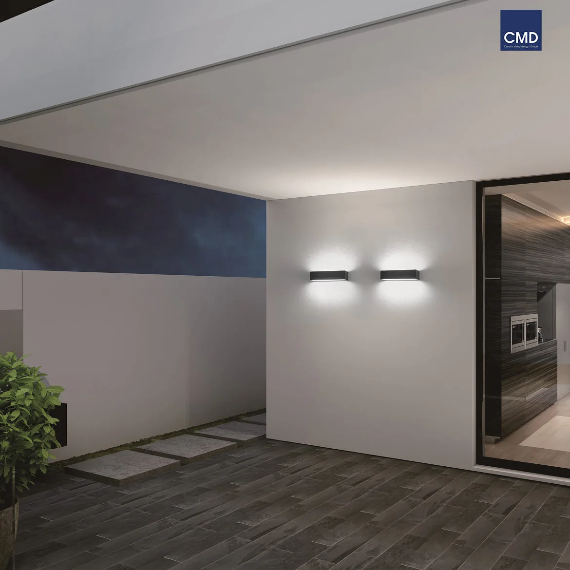 CMD Creative Metalldesign outdoor wall luminaire 25CM up / down, long IP65, anthracite CMD Creative Metalldesign outdoor wall luminaire 25CM up / down, long IP65, anthracite