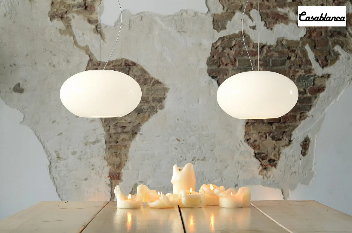 Casablanca Luminaire à suspension AIH à 2 flammes, médium E27 IP20, aluminium brossé, scintillant, blanche gradable Casablanca Luminaire à suspension AIH à 2 flammes, médium E27 IP20, aluminium brossé, scintillant, blanche gradable
