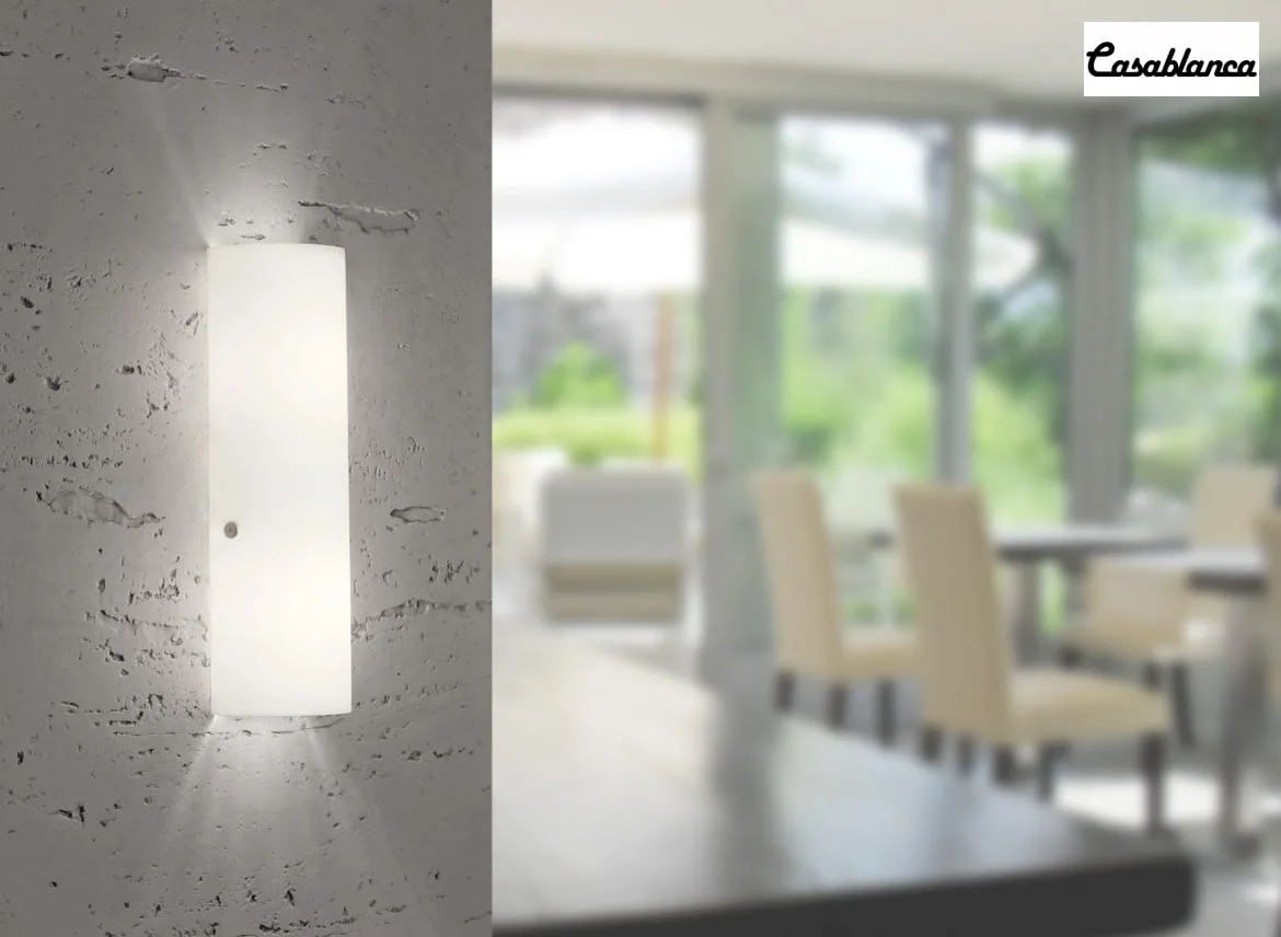 Casablanca Luminaire mural TUBO haut bas, dimmable E14 IP20, nickel mat, opale, blanc mat gradable Casablanca Luminaire mural TUBO haut bas, dimmable E14 IP20, nickel mat, opale, blanc mat gradable