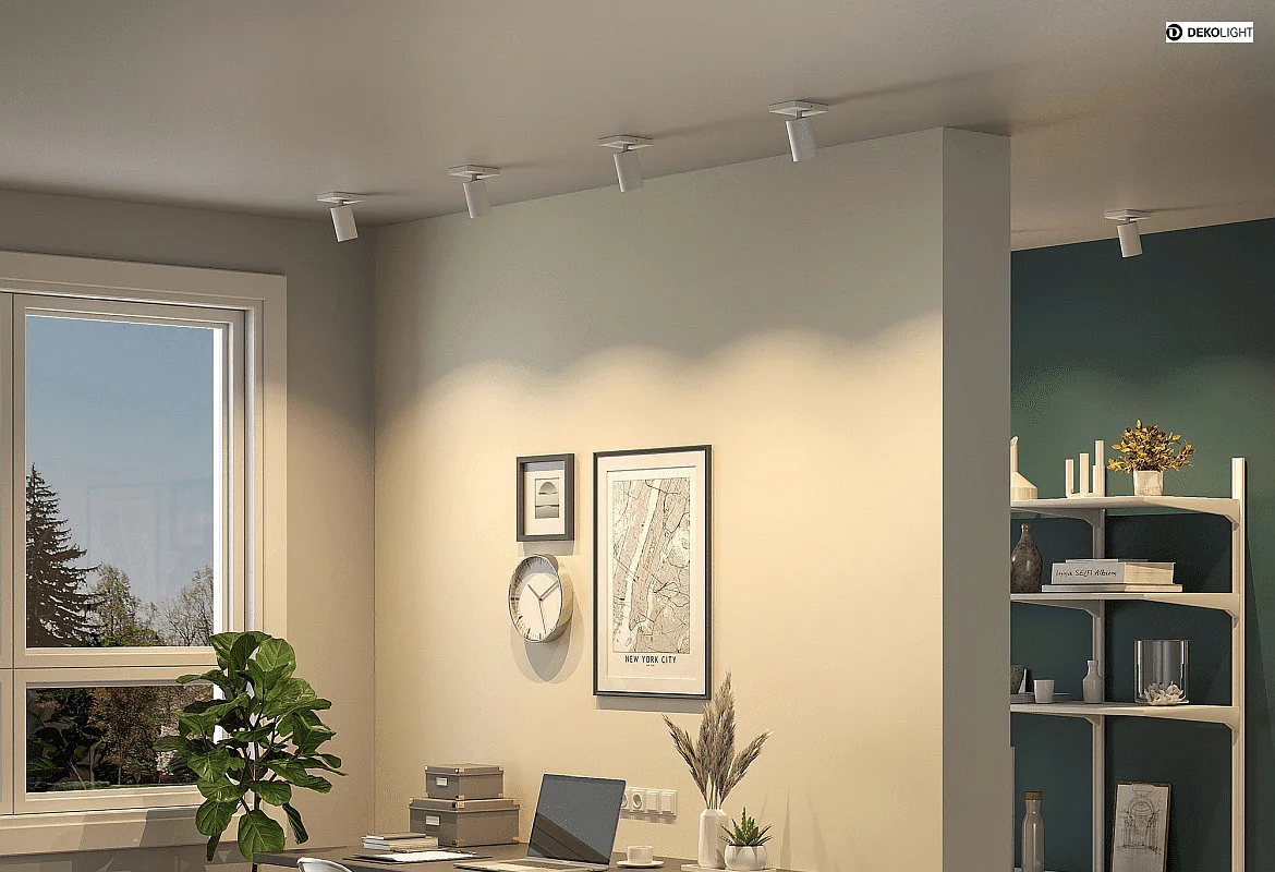 Deko-Light Luminaire de plafond CAN TILT SQUARE 11CM à 1 flamme, angulaire, pivotant à la cardan GU10 IP20, blanche Deko-Light Luminaire de plafond CAN TILT SQUARE 11CM à 1 flamme, angulaire, pivotant à la cardan GU10 IP20, blanche
