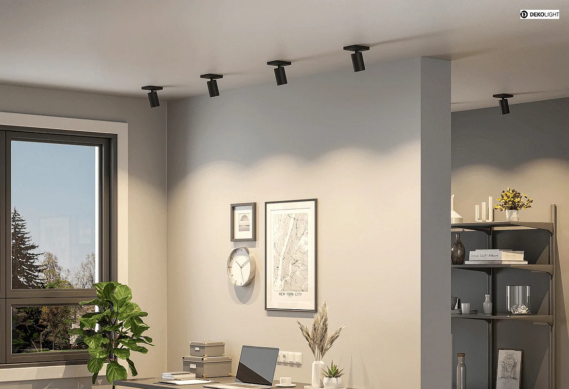 Deko-Light Luminaire de plafond CAN TILT SQUARE 11CM à 1 flamme, angulaire, pivotant à la cardan GU10 IP20, noir Deko-Light Luminaire de plafond CAN TILT SQUARE 11CM à 1 flamme, angulaire, pivotant à la cardan GU10 IP20, noir