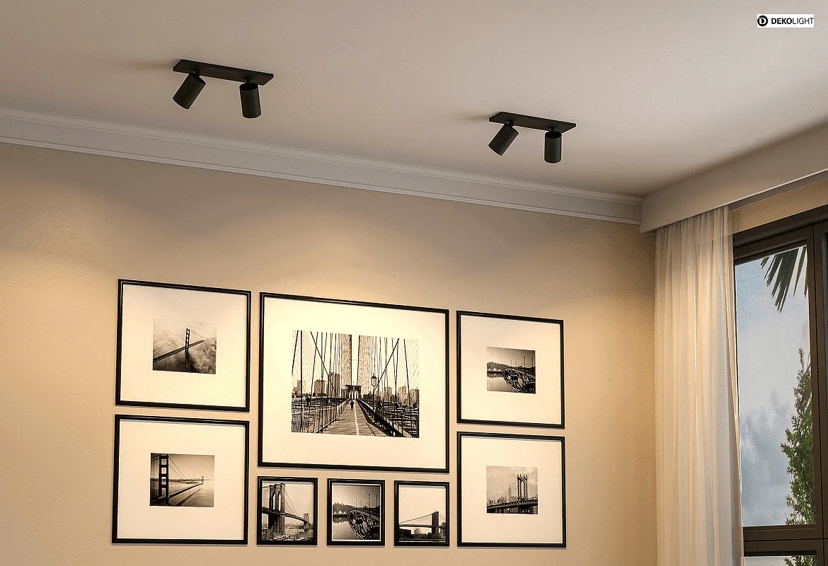 Deko-Light ceiling luminaire CAN TILT SQUARE 30.5CM 2 flames, square, cardanic swivelling GU10 IP20, black Deko-Light ceiling luminaire CAN TILT SQUARE 30.5CM 2 flames, square, cardanic swivelling GU10 IP20, black