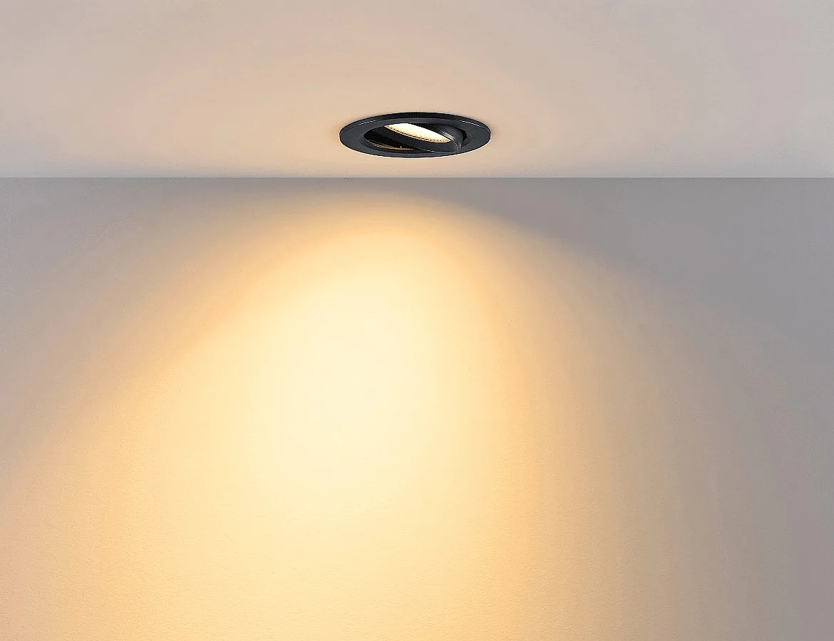 Deko-Light recessed spotlight SURTUR TILT 83 CCT swivelling, CCT Switch IP20/IP44, black dimmable Deko-Light recessed spotlight SURTUR TILT 83 CCT swivelling, CCT Switch IP20/IP44, black dimmable