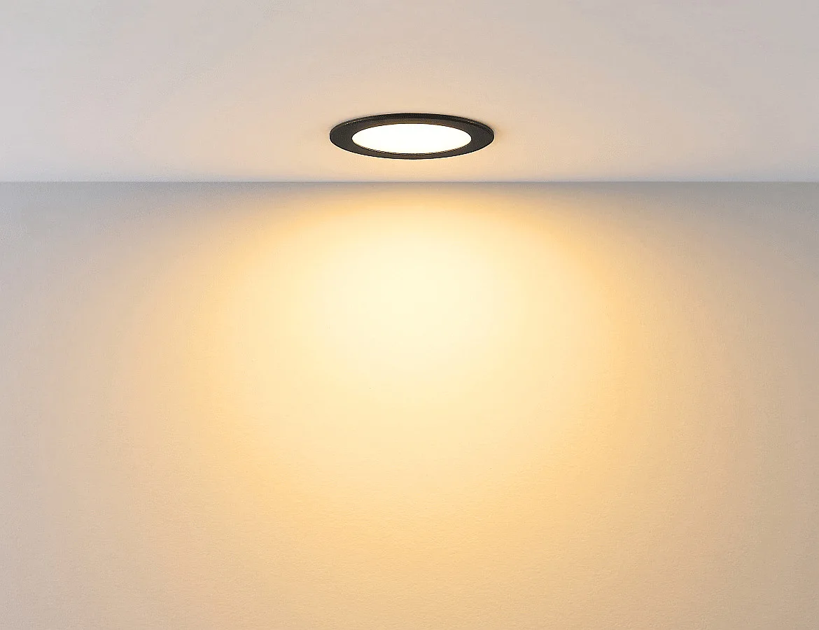 Deko-Light Downlight ACRUX PRO 68 rigide, CCT Switch, UGR < 19 IP20/ IP54, scintillant, noir gradable Deko-Light Downlight ACRUX PRO 68 rigide, CCT Switch, UGR < 19 IP20/ IP54, scintillant, noir gradable