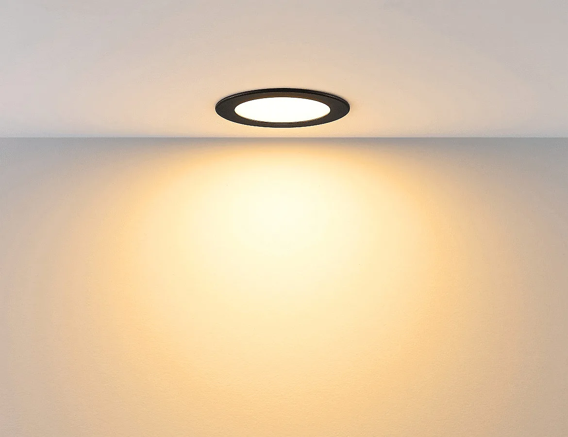 Deko-Light Downlight ACRUX PRO 82 rigide, CCT Switch, UGR < 19 IP20/ IP54, scintillant, noir gradable Deko-Light Downlight ACRUX PRO 82 rigide, CCT Switch, UGR < 19 IP20/ IP54, scintillant, noir gradable