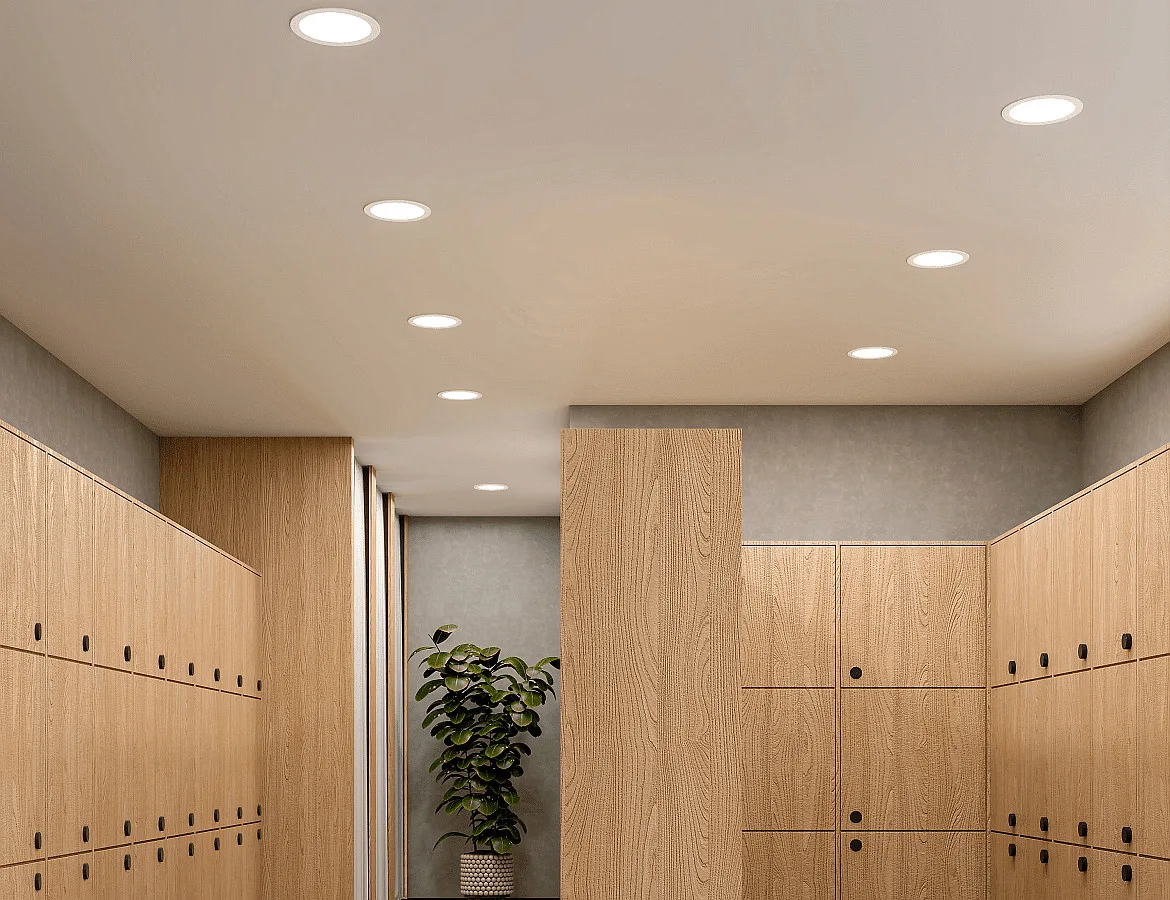Deko-Light Downlight ACRUX PRO 190 rigide, CCT Switch, UGR < 19, multipower IP20/ IP54, scintillant, blanche gradable Deko-Light Downlight ACRUX PRO 190 rigide, CCT Switch, UGR < 19, multipower IP20/ IP54, scintillant, blanche gradable