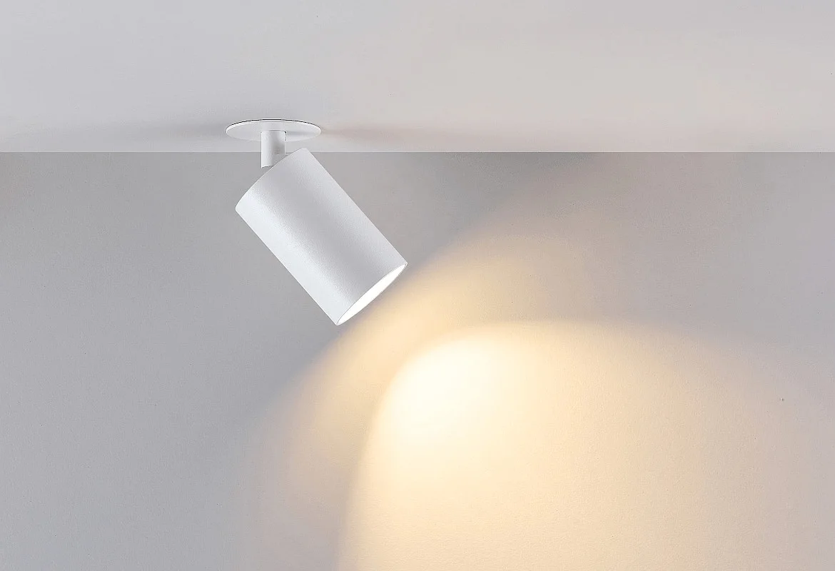 Deko-Light Projecteur encastré CAN TILT ROUND SINGLE à 1 flamme, rond, pivotant à la cardan GU10 IP20, blanche Deko-Light Projecteur encastré CAN TILT ROUND SINGLE à 1 flamme, rond, pivotant à la cardan GU10 IP20, blanche