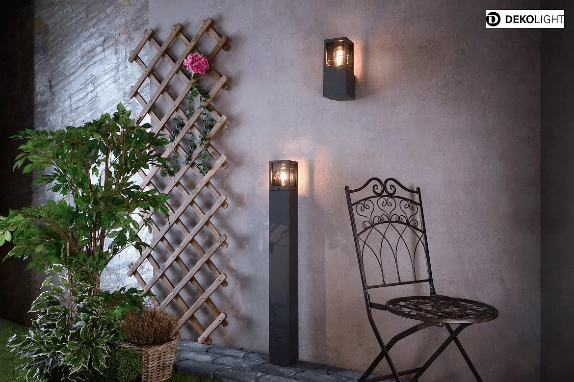 Deko-Light bollard lamp FACADO II 1000MM TONED square E27 IP65, dark grey, mat dimmable Deko-Light bollard lamp FACADO II 1000MM TONED square E27 IP65, dark grey, mat dimmable