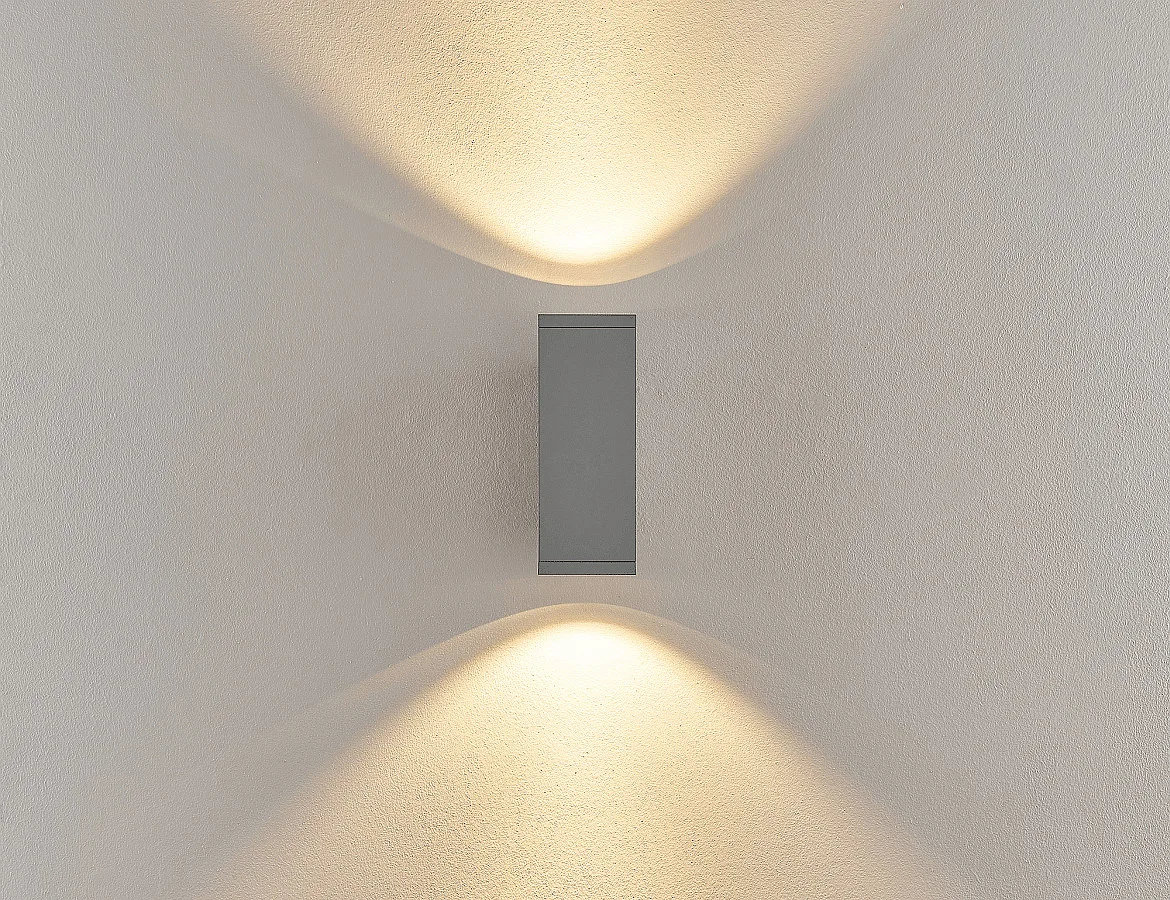 Deko-Light facade spotlight SHORELINE PRO LED SQUARE 70 UP&DOWN 2 flames, square, CCT Switch IP65, light grey dimmable Deko-Light facade spotlight SHORELINE PRO LED SQUARE 70 UP&DOWN 2 flames, square, CCT Switch IP65, light grey dimmable