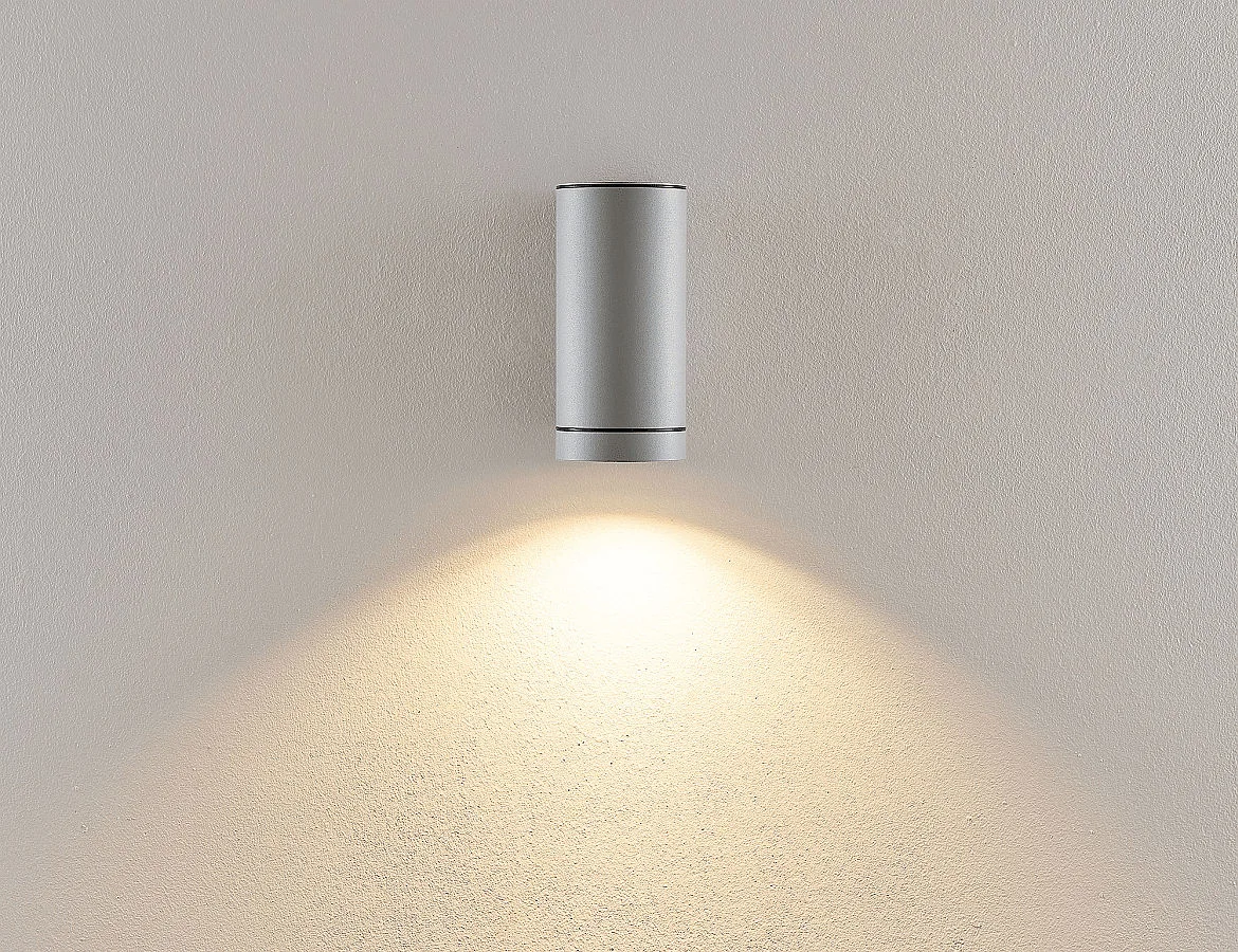 Deko-Light facade spotlight SHORELINE PRO GU10 ROUND 1 flame, cylindrical, with lamp socket GU10 IP65, light grey Deko-Light facade spotlight SHORELINE PRO GU10 ROUND 1 flame, cylindrical, with lamp socket GU10 IP65, light grey