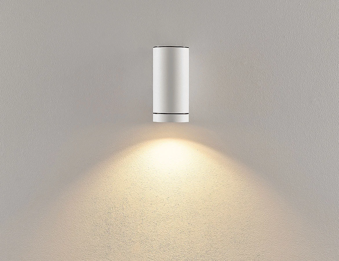 Deko-Light facade spotlight SHORELINE PRO GU10 ROUND 1 flame, cylindrical, with lamp socket GU10 IP65, white Deko-Light facade spotlight SHORELINE PRO GU10 ROUND 1 flame, cylindrical, with lamp socket GU10 IP65, white