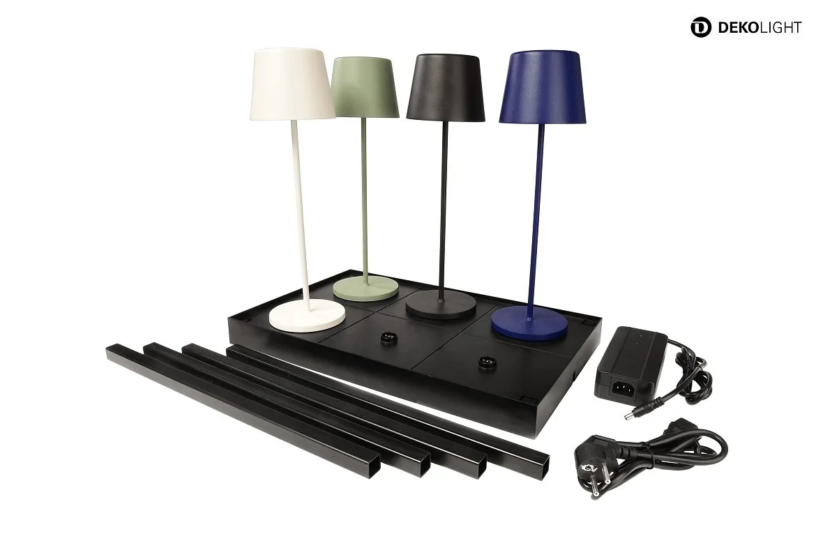 Deko-Light Station de recharge CANIS x6 6 fois, noir Deko-Light Station de recharge CANIS x6 6 fois, noir