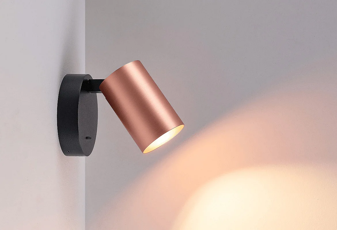 Deko-Light surface mounted housing CAN MIX'N MATCH 1/2 - SPOT HEAD (WALL / TABLE / FLOOR) cylindrical, mechanical, rose gold Deko-Light surface mounted housing CAN MIX'N MATCH 1/2 - SPOT HEAD (WALL / TABLE / FLOOR) cylindrical, mechanical, rose gold