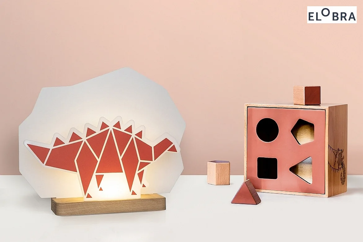 Elobra table lamp DINOS, orange Elobra table lamp DINOS, orange
