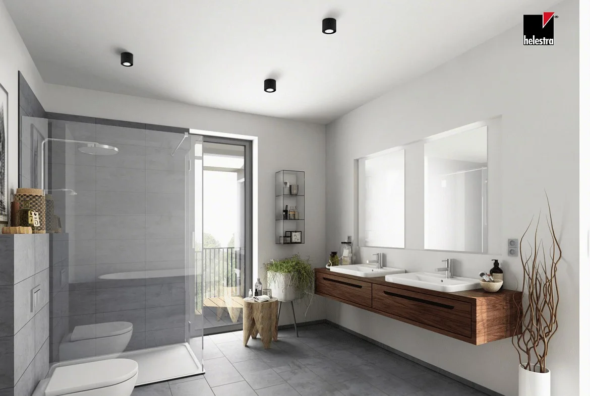 Helestra Downlight OSO LED angulaire, rigide, version pour montage en surface IP44, blanc mat gradable Helestra Downlight OSO LED angulaire, rigide, version pour montage en surface IP44, blanc mat gradable