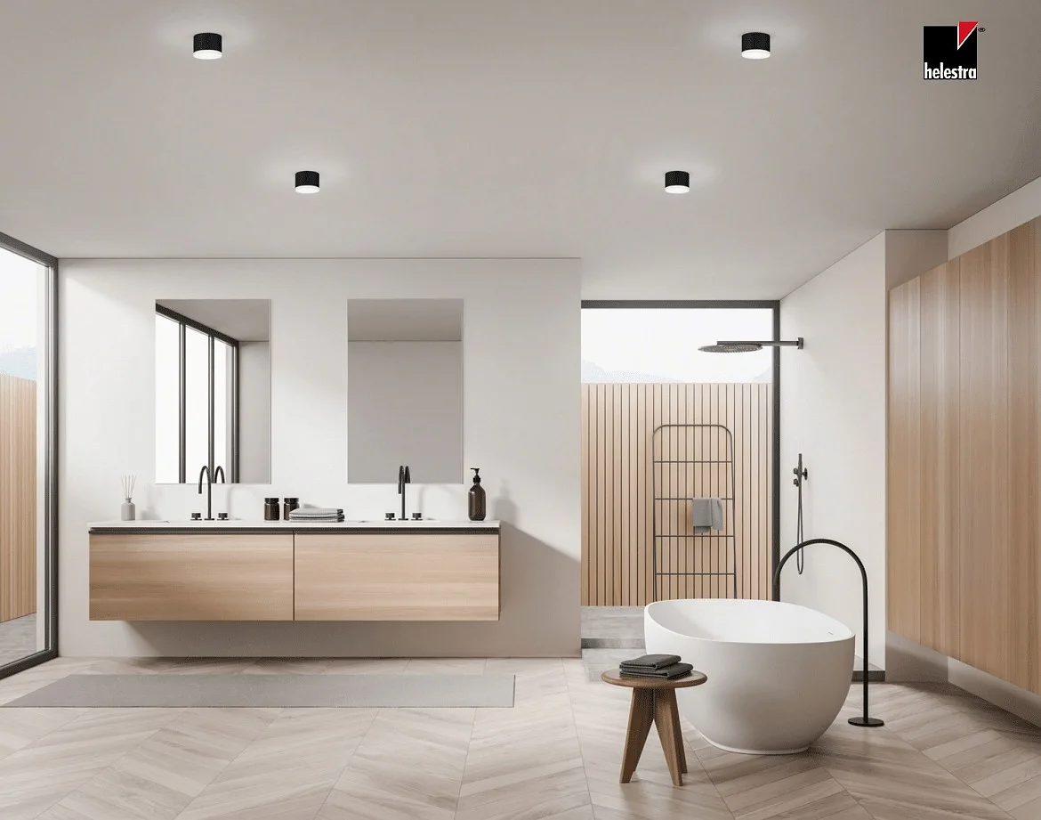 Helestra Luminaire de plafond PALA IP30, satiné, blanc mat gradable Helestra Luminaire de plafond PALA IP30, satiné, blanc mat gradable