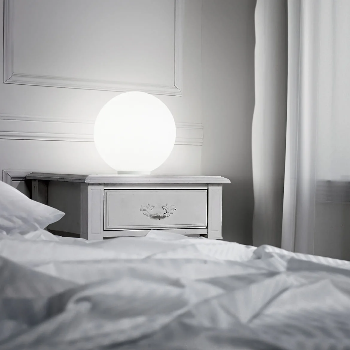 Ideal Lux Lampe de table MAPA BIANCO TL1 D30 E27 IP20, blanche Ideal Lux Lampe de table MAPA BIANCO TL1 D30 E27 IP20, blanche
