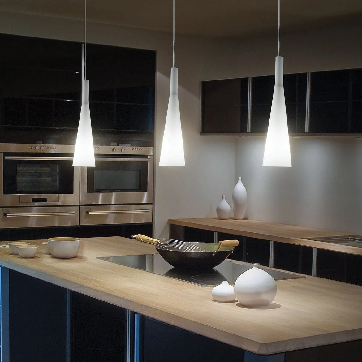 Ideal Lux Luminaire à suspension MILK SP3 3 flammes E27 IP20, blanche Ideal Lux Luminaire à suspension MILK SP3 3 flammes E27 IP20, blanche