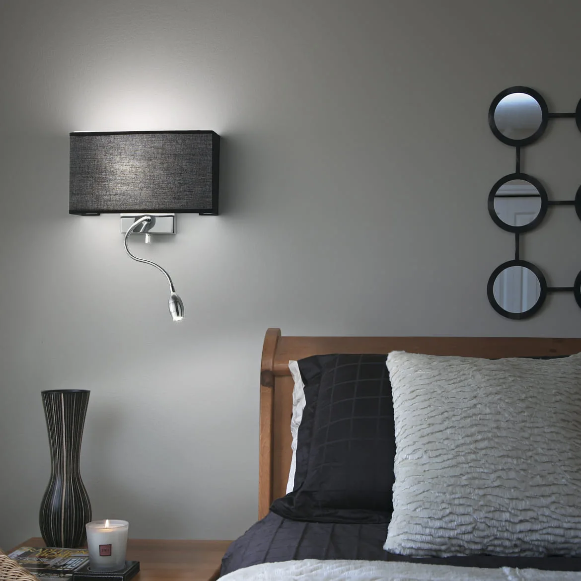 Ideal Lux Luminaire mural HOTEL AP2 à 2 flammes, avec bras flexible, avec spot LED E27 IP20, noir Ideal Lux Luminaire mural HOTEL AP2 à 2 flammes, avec bras flexible, avec spot LED E27 IP20, noir