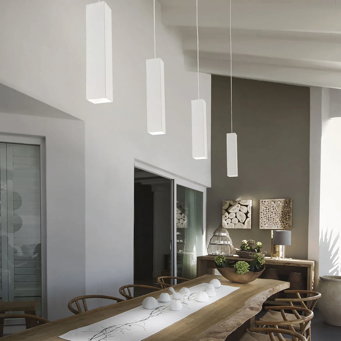 Ideal Lux Luminaire à suspension SKY réglable GU10 IP20, blanche Ideal Lux Luminaire à suspension SKY réglable GU10 IP20, blanche