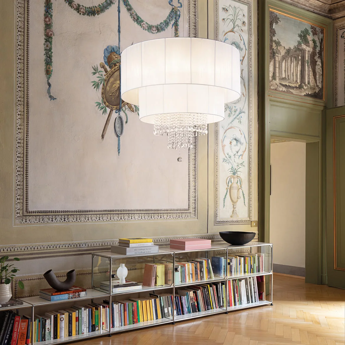 Ideal Lux Luminaire à suspension OPERA 10 flammes, réglable E27 IP20, blanche Ideal Lux Luminaire à suspension OPERA 10 flammes, réglable E27 IP20, blanche