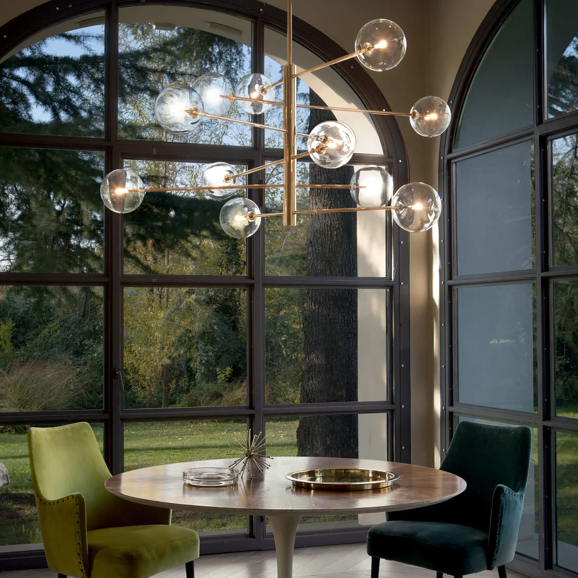 Ideal Lux Luminaire à suspension EQUINOXE 12 flammes G4 IP20, laiton antique Ideal Lux Luminaire à suspension EQUINOXE 12 flammes G4 IP20, laiton antique