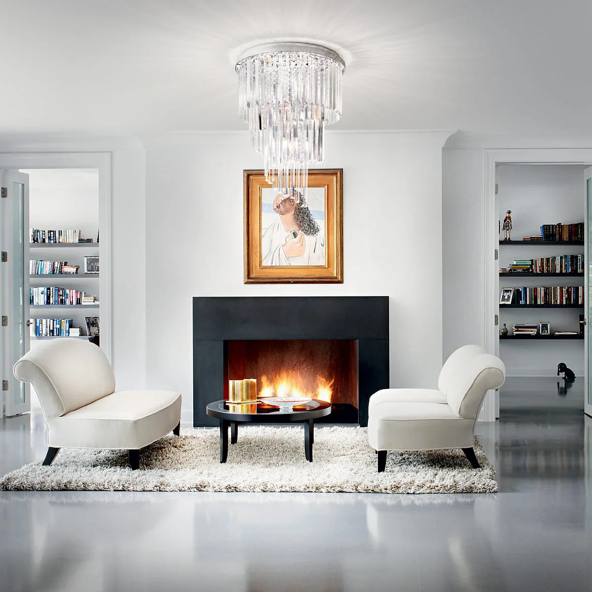 Ideal Lux Ceiling luminaire CARLTON, 12 flames, Ø 50cm, E14, with octagon chains and chrystal rods, gold Ideal Lux Ceiling luminaire CARLTON, 12 flames, Ø 50cm, E14, with octagon chains and chrystal rods, gold