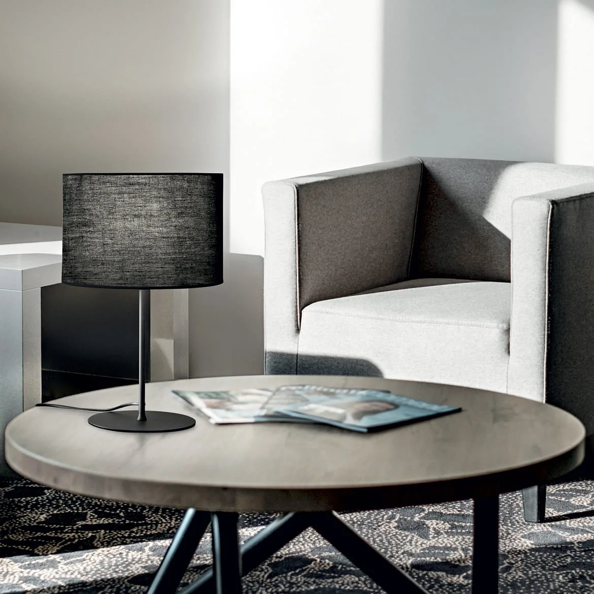 Ideal Lux Lampe de table SET UP 330 E27 IP20, noir Ideal Lux Lampe de table SET UP 330 E27 IP20, noir