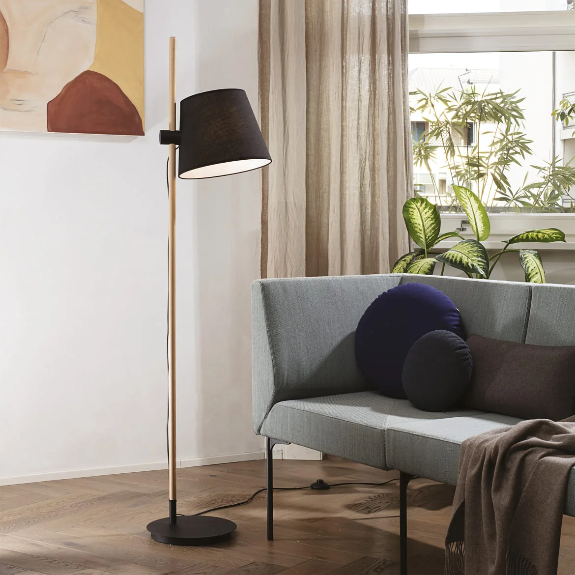 Ideal Lux Lampadaire AXEL avec interrupteur, réglable E27 IP20, noir Ideal Lux Lampadaire AXEL avec interrupteur, réglable E27 IP20, noir