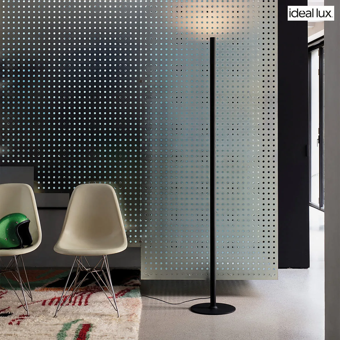 Ideal Lux floor lamp LOOK PT1 with switch, indirect, with cord dimmer LED IP20, black matt Ideal Lux floor lamp LOOK PT1 with switch, indirect, with cord dimmer LED IP20, black matt