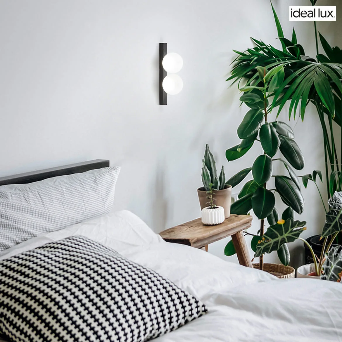 Ideal Lux Luminaire mural PING PONG IP20, noir Ideal Lux Luminaire mural PING PONG IP20, noir