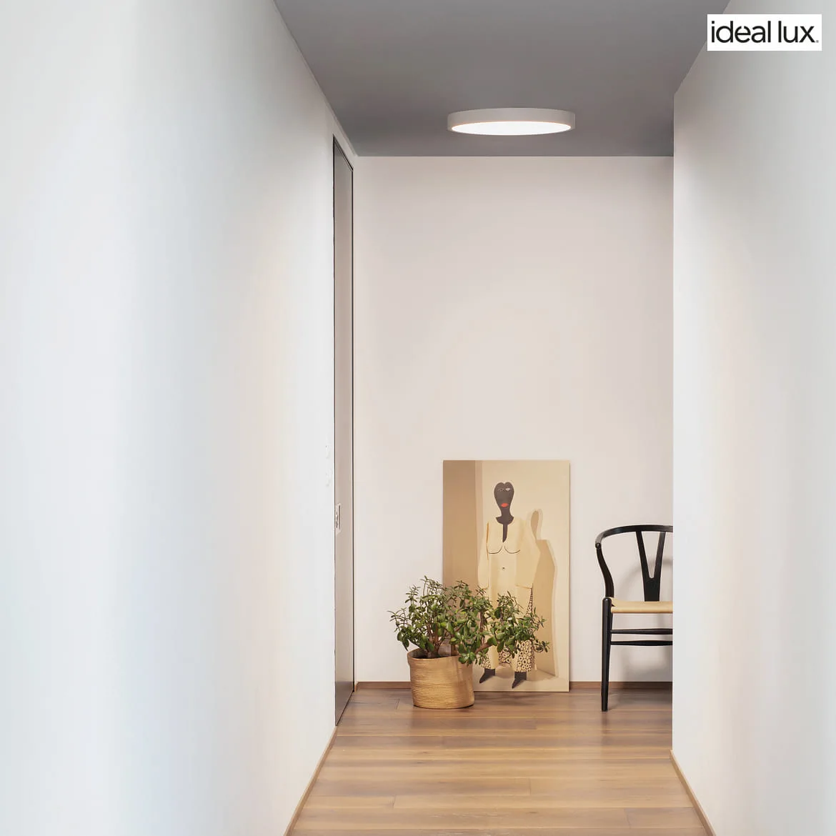 Ideal Lux Luminaire de plafond RAY 60 IP44, blanche gradable Ideal Lux Luminaire de plafond RAY 60 IP44, blanche gradable