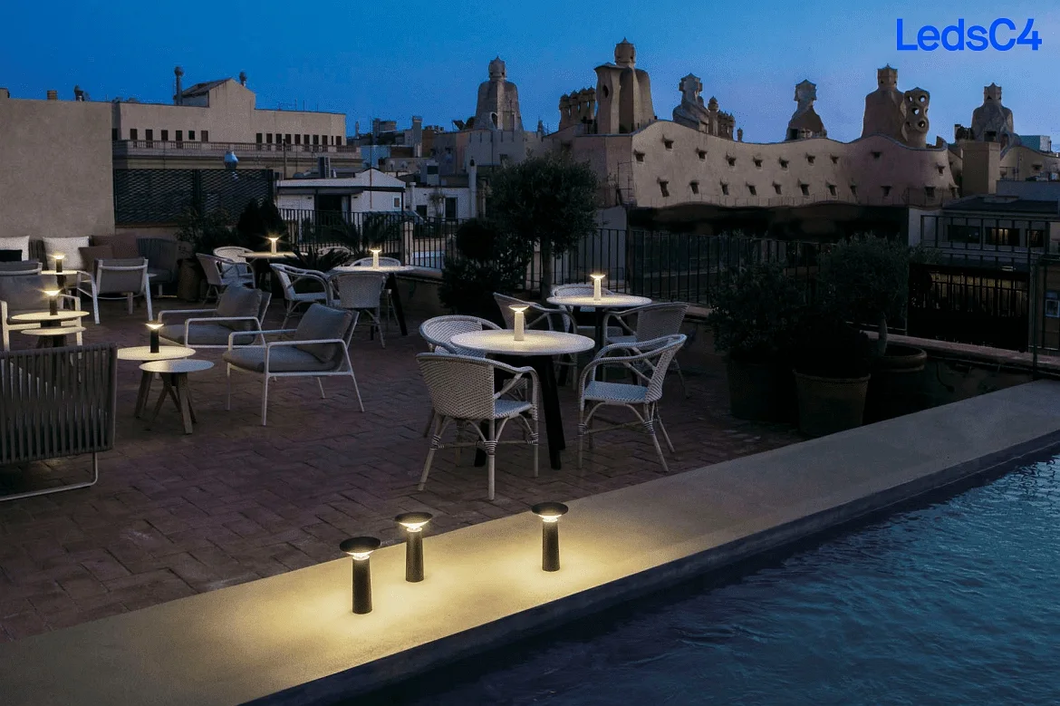 LEDS C4 table lamp COCKTAIL LED with touch dimmer, conical IP20, white dimmable LEDS C4 table lamp COCKTAIL LED with touch dimmer, conical IP20, white dimmable