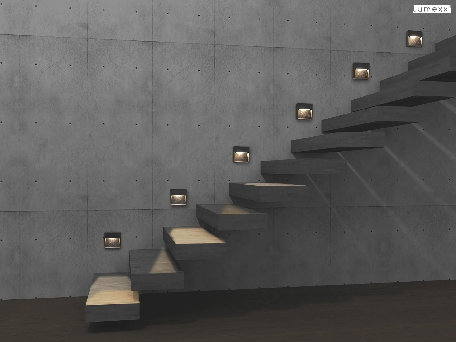 Lumexx outdoor wall luminaire ARCA STEP, black Lumexx outdoor wall luminaire ARCA STEP, black