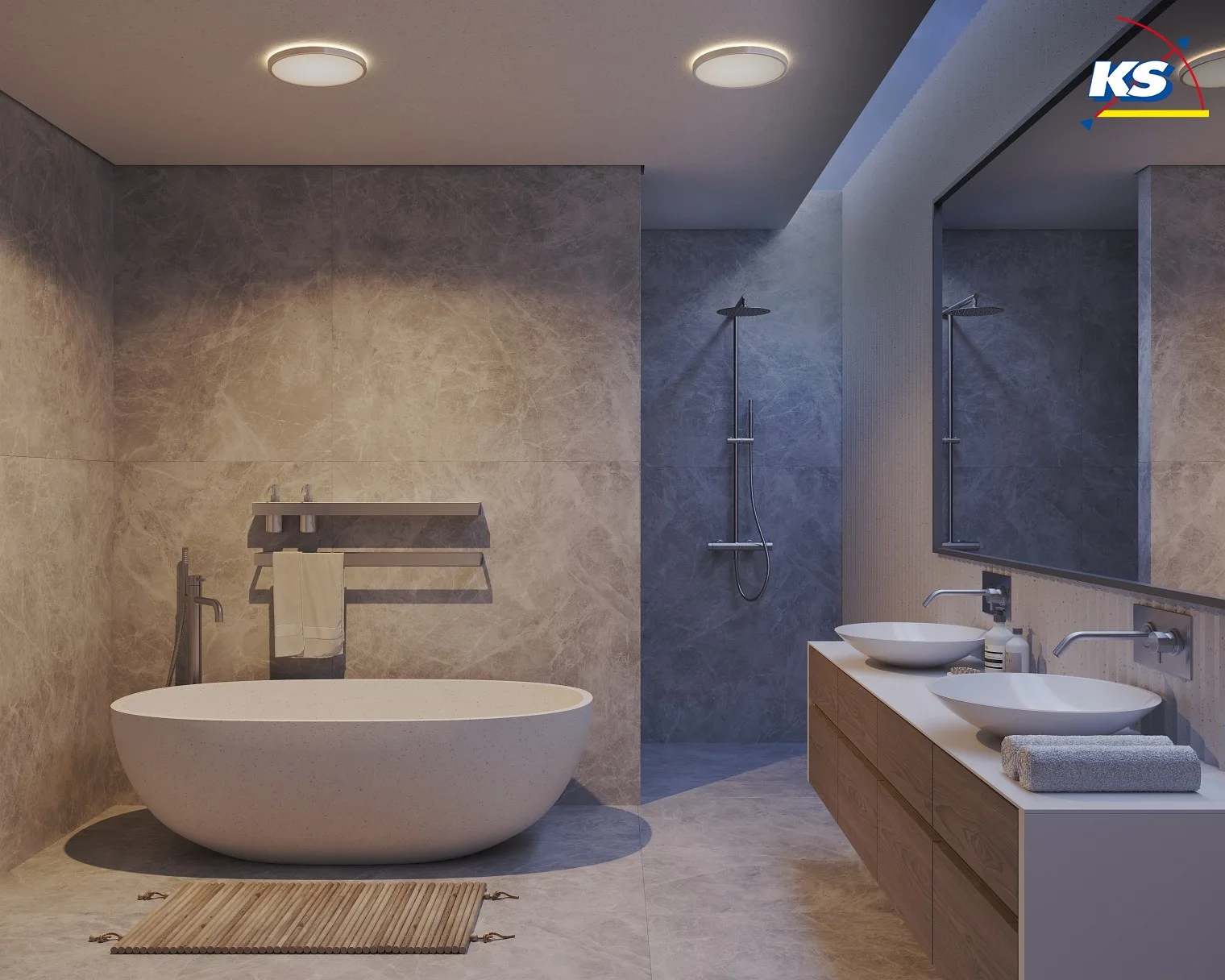 Nordlux LED Ceiling luminaire OJA 29 Bathroom luminaire, 14,5W, 3000/4000K, 1600lm, IP54, ring white and chrome Nordlux LED Ceiling luminaire OJA 29 Bathroom luminaire, 14,5W, 3000/4000K, 1600lm, IP54, ring white and chrome