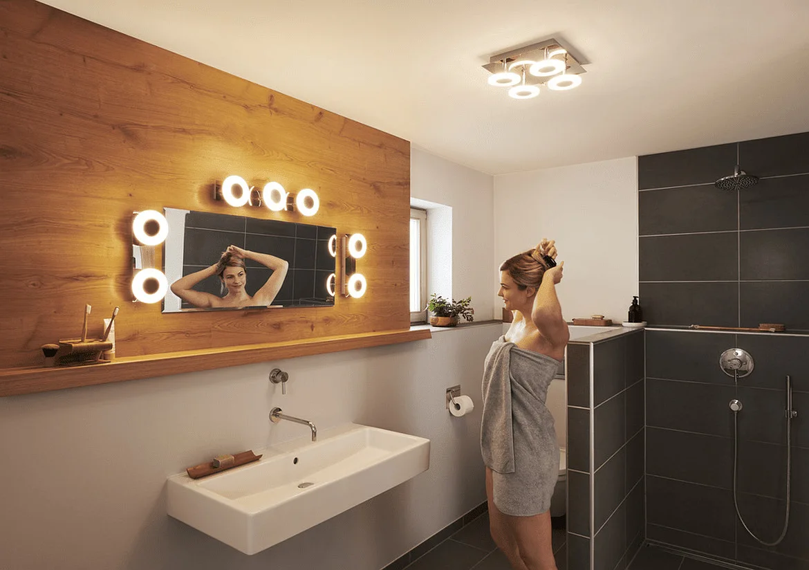 Ledvance Luminaire mural SMART+ WIFI ORBIS WALL WAVE 300X300MM TW 4 flammes, angulaire, Tunable White, contrôlable via WLAN / WIFI IP44 Ledvance Luminaire mural SMART+ WIFI ORBIS WALL WAVE 300X300MM TW 4 flammes, angulaire, Tunable White, contrôlable via WLAN / WIFI IP44