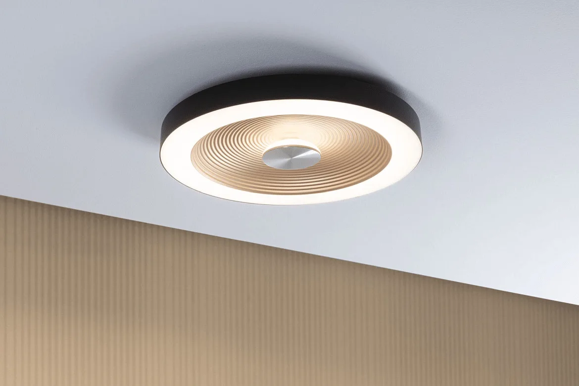 Paulmann Applique et plafonnier VOLEA Ø 40CM direct / indirect IP44, or, noir, argent gradable Paulmann Applique et plafonnier VOLEA Ø 40CM direct / indirect IP44, or, noir, argent gradable
