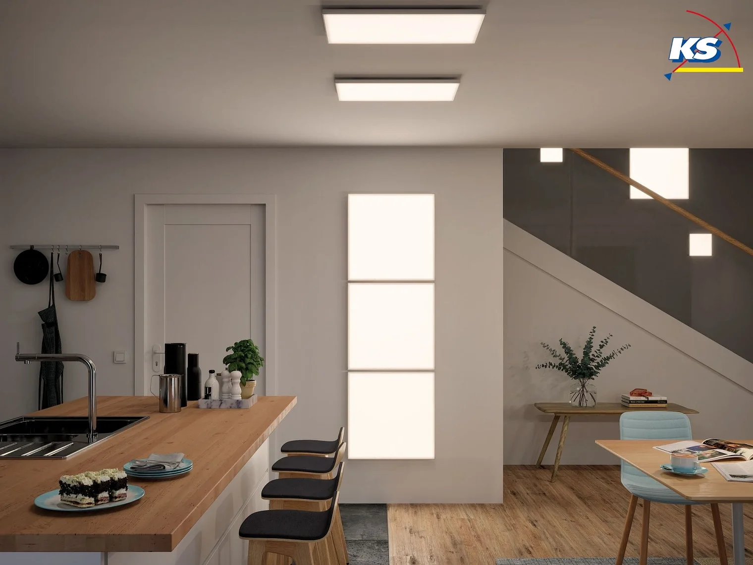 Paulmann LED Panel VELORA surfaced mounting, 60cm, 230V, 33W 3000K 2660lm, not dimmable, white matt Paulmann LED Panel VELORA surfaced mounting, 60cm, 230V, 33W 3000K 2660lm, not dimmable, white matt