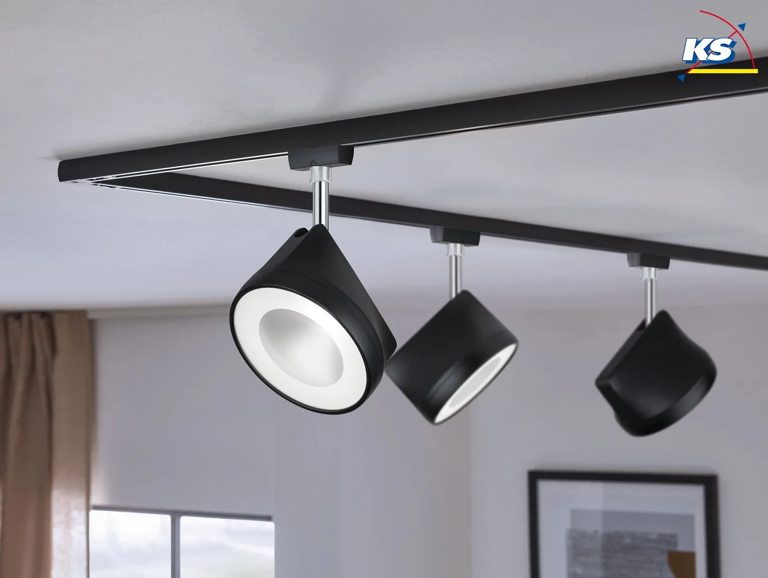 Paulmann Spot URAIL ARENA LED rotatif, inclinable, chrome, noir mat Paulmann Spot URAIL ARENA LED rotatif, inclinable, chrome, noir mat