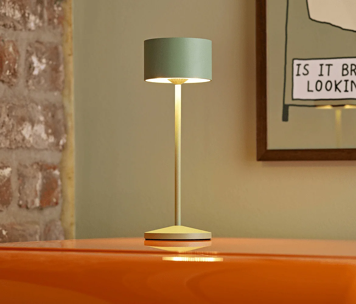 SIGOR battery table lamp VELUNA up / down, CCT Switch, set of 1, with touch dimmer IP44, sage green dimmable SIGOR battery table lamp VELUNA up / down, CCT Switch, set of 1, with touch dimmer IP44, sage green dimmable