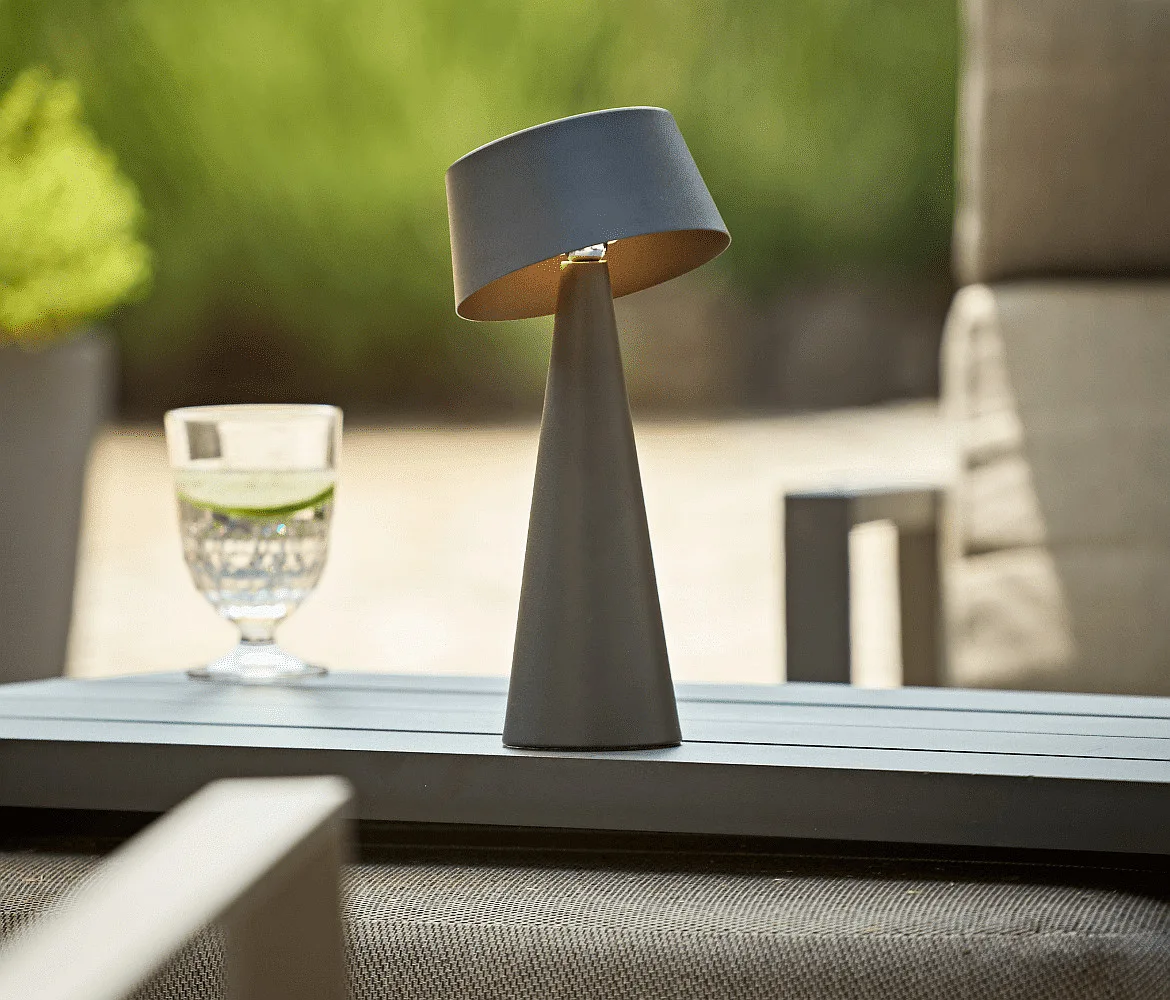 SIGOR battery table lamp SOLINO IP44, graphite grey dimmable SIGOR battery table lamp SOLINO IP44, graphite grey dimmable